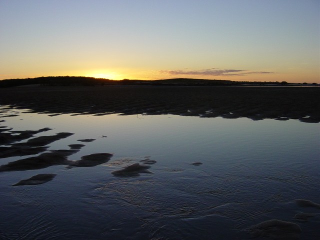 Six Mile Sunset across the flats